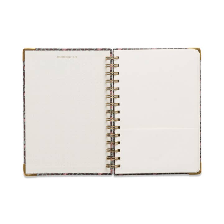 Designworks Collective – wholesale Planner – Undated 13 Month Perpetual Planner - Burgundy Vintage Floral1