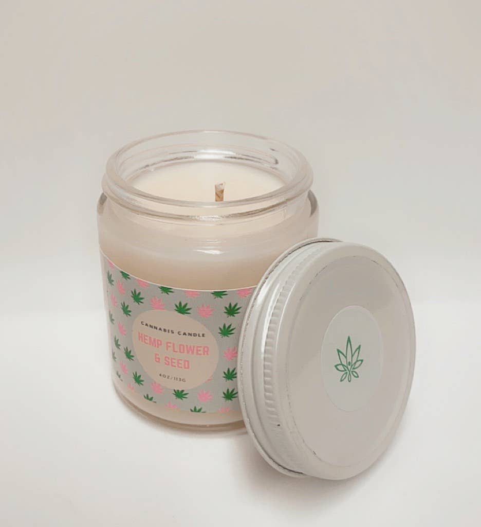 Daralyn's Designs - Wholesale Jar/Filled Candle - Cannabis Candle | 4oz | Hemp Wax12