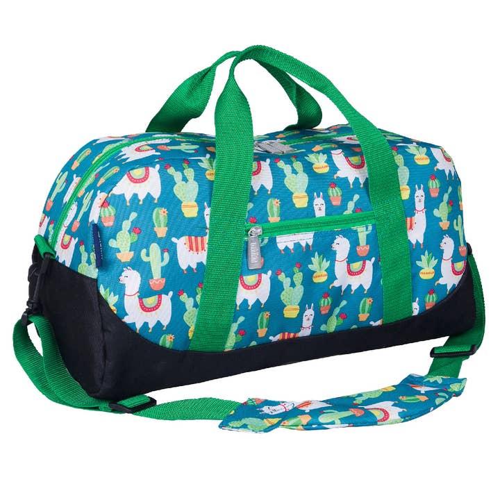 Wildkin - Wholesale Weekender Bag - Kids - Llamas and Cactus Green Overnighter Duffel Bag