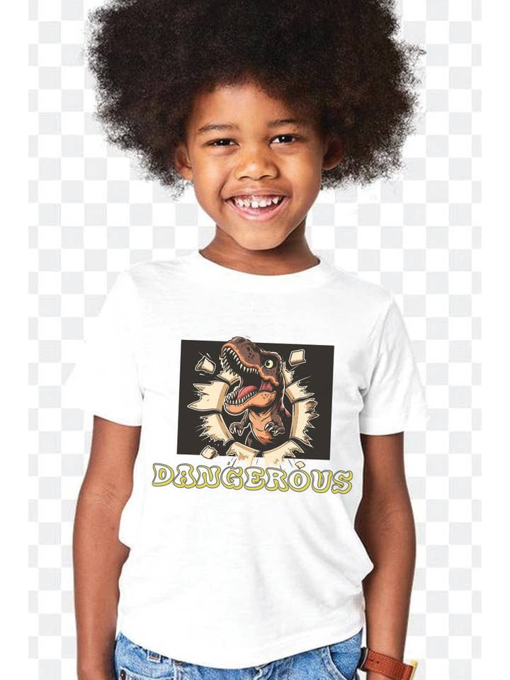 KNOCK ON THE STYLE - Wholesale Screen Printed T-Shirt - Kids - L1017 - DANGEROUS graphic tee