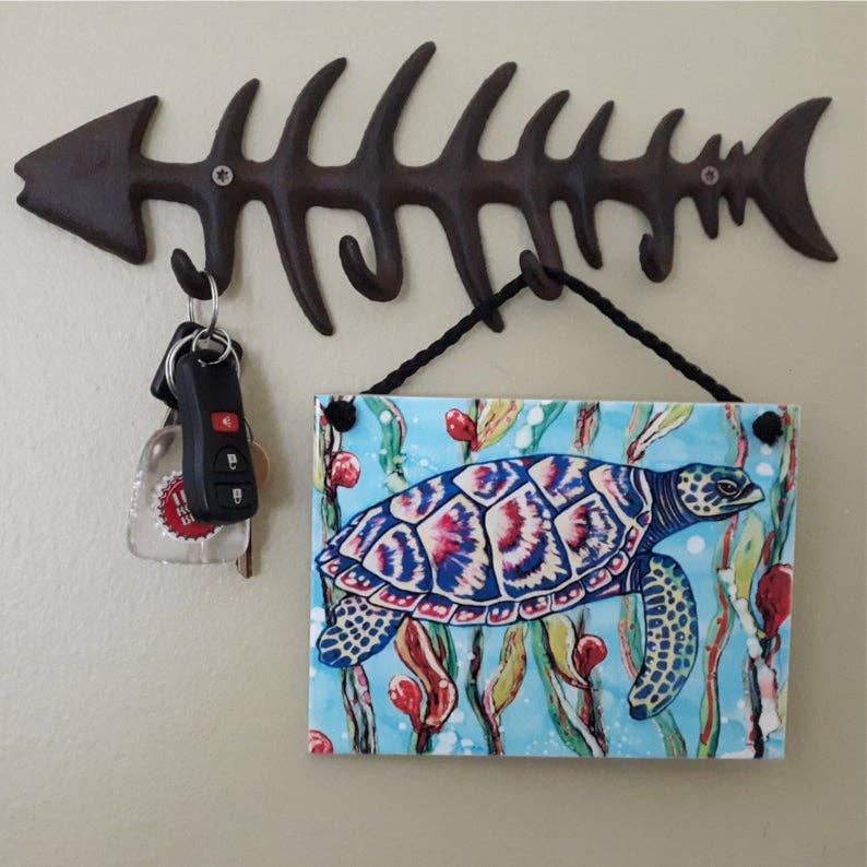 Florida Vibes Art / Mungo Key Designs - Wholesale Muurtegel - Zeeschildpad keramische tegels3