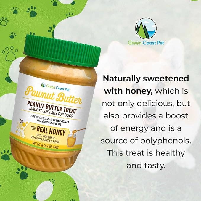Green Coast Pet - Wholesale Pet treats – Dog - Peanut Butter for Dogs with Honey Xylitol-Free 16 oz4