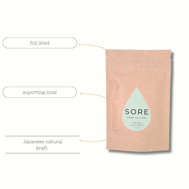 Salty Vibes Co - Wholesale Bath Salts - Sore Relief Wintergreen Bath Salts