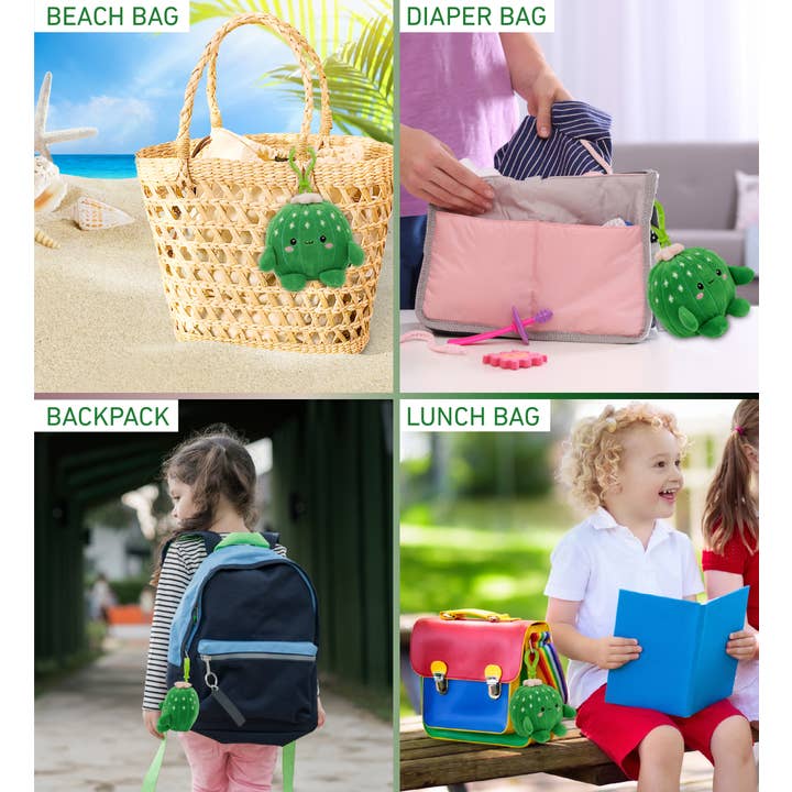 Cota Global - Wholesale Stuffed/Plush Toy - Kids & Baby - SNUG-MOOSHIES PLUSH CLIPS - CACTUS3