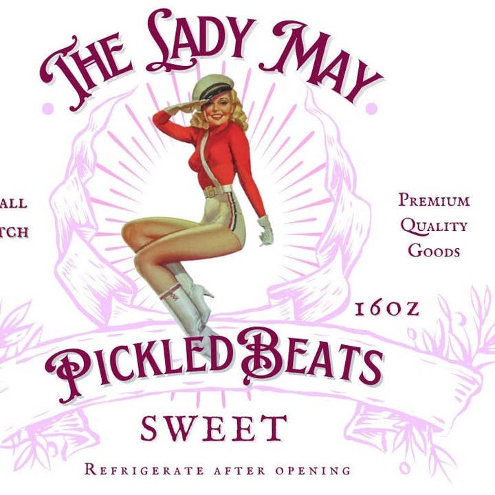 May's Market @ TLM – wholesale Pickled vegetables – Sweet Pickled Beets, 16oz, Premium Quality Goods by The Lady May