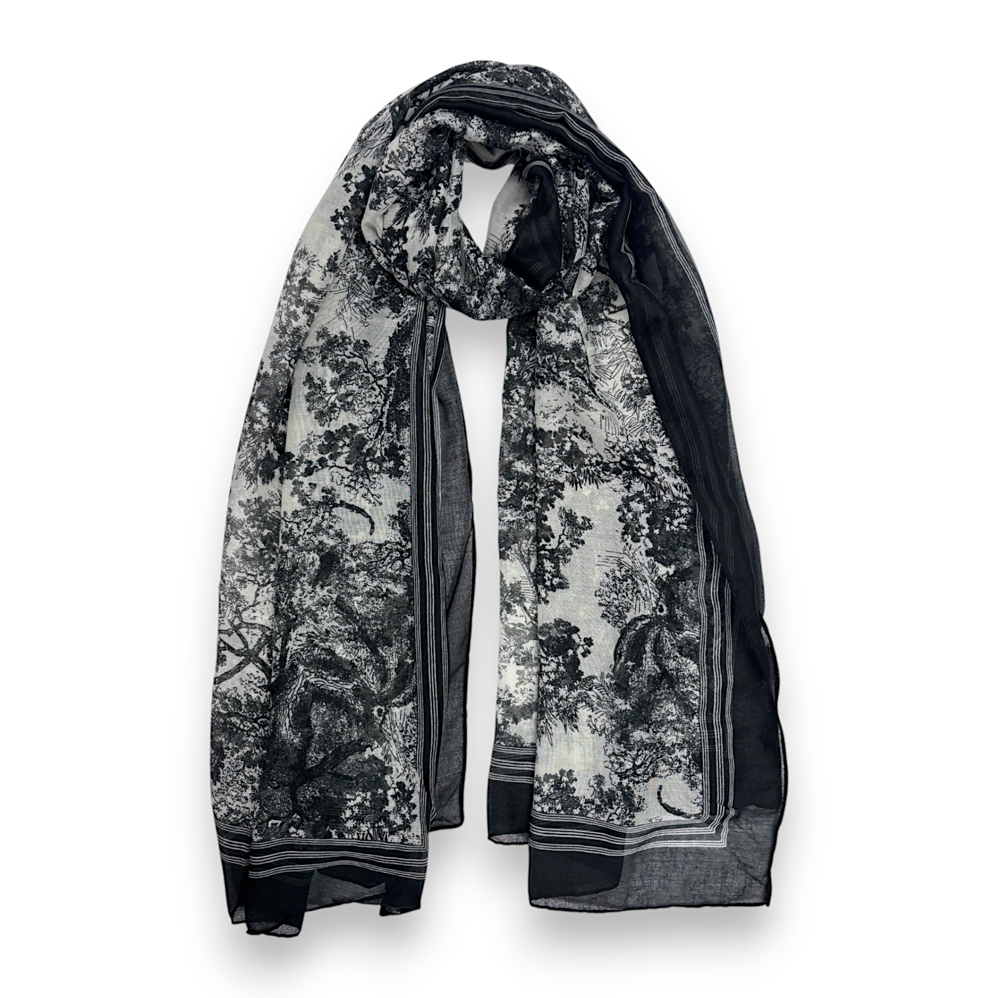 Lili Scarves - Vente Écharpe – femme - Écharpe imprimée forêt d'été2