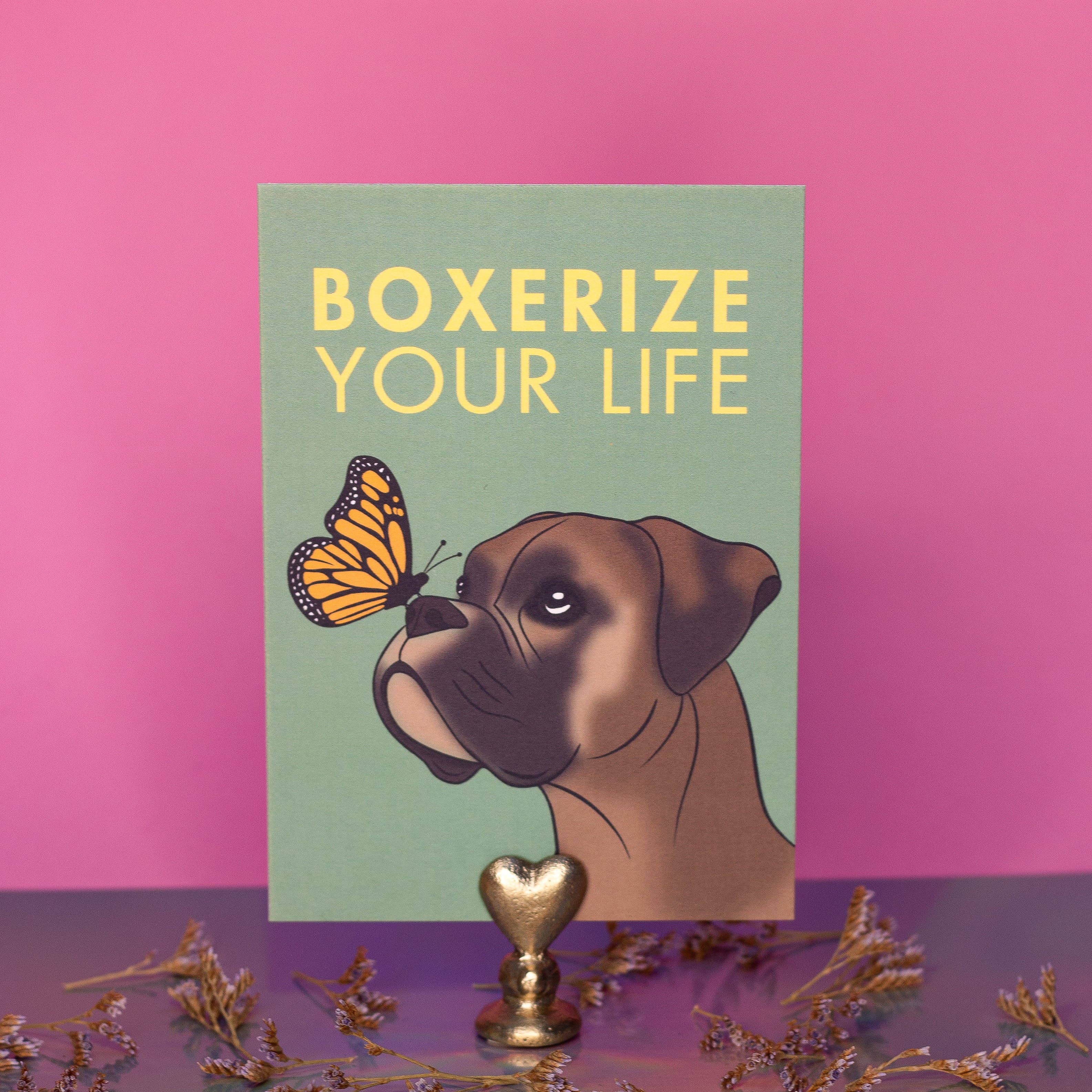 LOLLYPOPARTSTUDIO - Wholesale Everyday Greeting Card - Carte Boxer « Boxerize your life »1