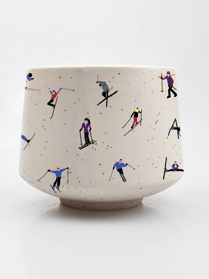Skier Mini Cup for wholesale by Artsy Em