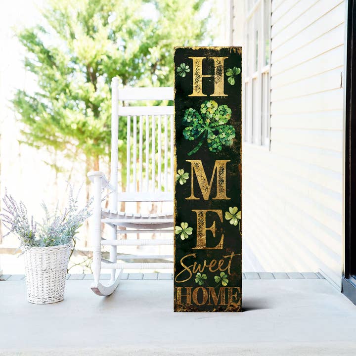 Home Sweet Home St. Patrick’s Day Porch Sign | Wooden Entryway Decor | UV Print | Front Porch Plaque | Romantic Home Decor | 3 Sizes for wholesale by TX USA Corporation