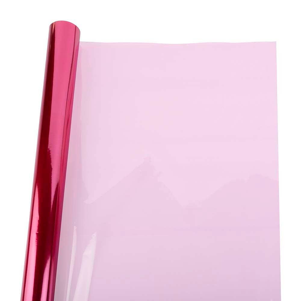 JAM PAPER - Wholesale Wrapping Paper Roll - Cellophane Gift Wrap, Transparent, 12.5 Sq Ft, Red, 1PK1