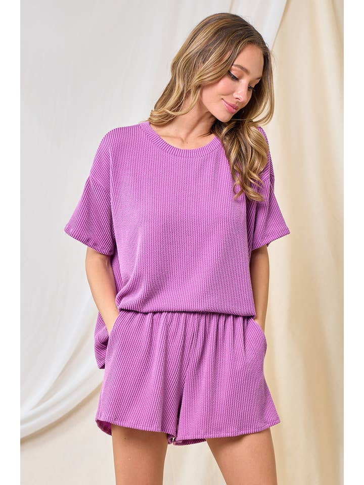 lovely melody - Wholesale Knit Top - Women's - LMT3979-Everyday Relaxed rib top