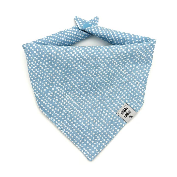 Winthrop Clothing Co. - Vente Bandana – chien - Bandana pour chien à pois bleu clair0