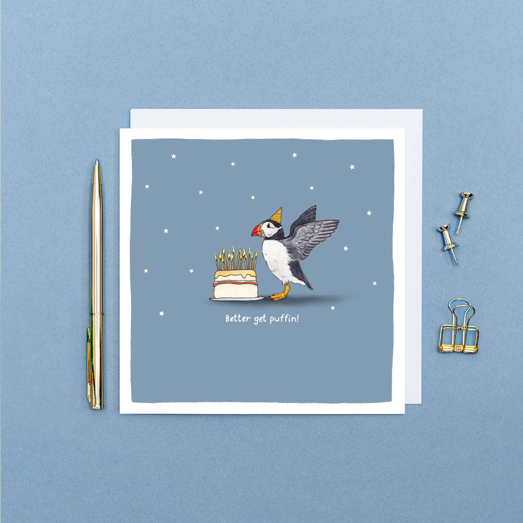 Wild Lines - Wholesale Birthday Card - Better Get Puffin! // Funny Puffin Birthday Card, Bird Cards1