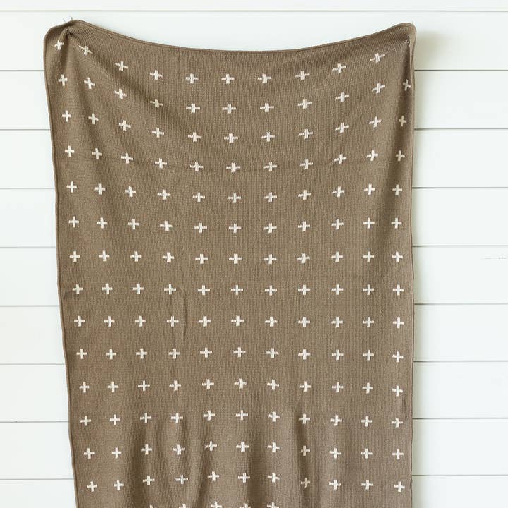 Modern Burlap - Wholesale Throw Blanket - Made in the USA | Mini Swiss Cross Knit Throw13