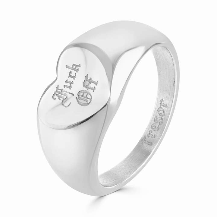 Bague With Love en argent pour la vente par Tresor