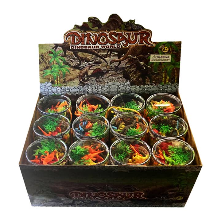 Dinosaur World Toy Set 12 CT Counter Display for wholesale by K & S WHOLESALE INC