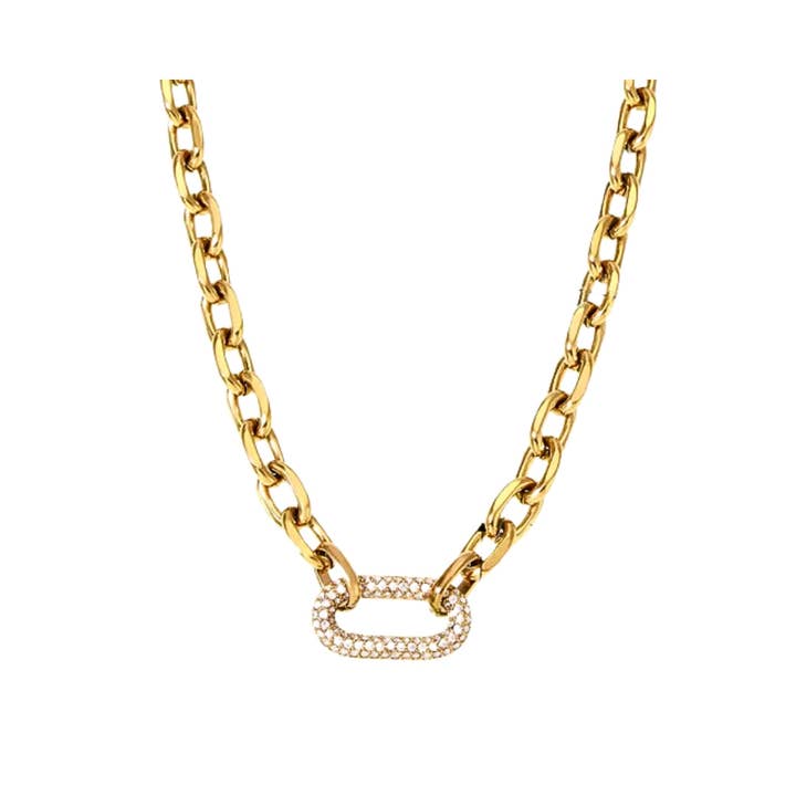 Coco Luna Collection - Wholesale Link & Chain Necklace - Diamante Charm Necklace | Charm Bar