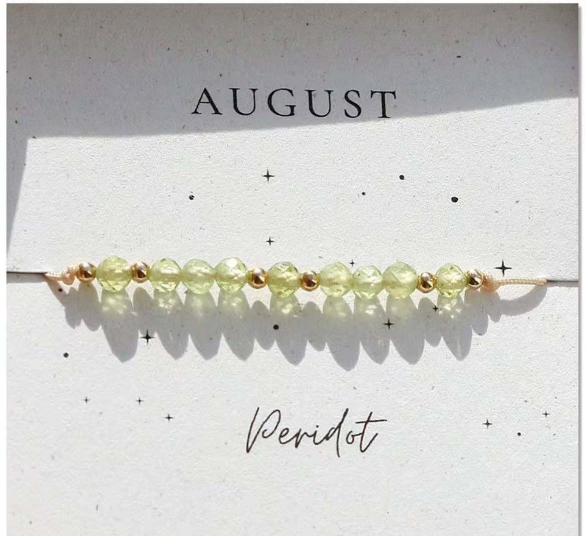 Curated By Suarez - Wholesale Beaded Bracelet - Crystal Birthstone Bracelet13