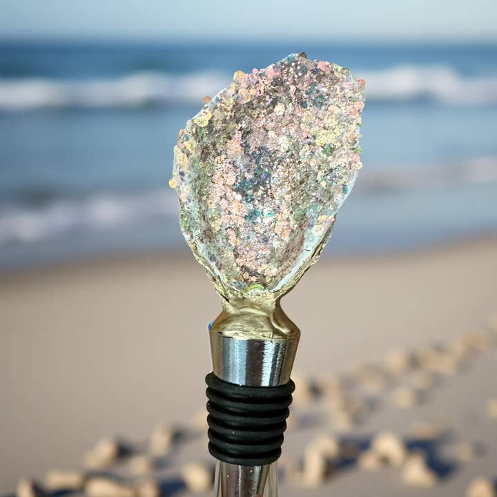 Shell Yeah By Jaks LLC - Wholesale Wine Stopper - Neon Reef Glitter Oyster Shell Wine Stoppers5