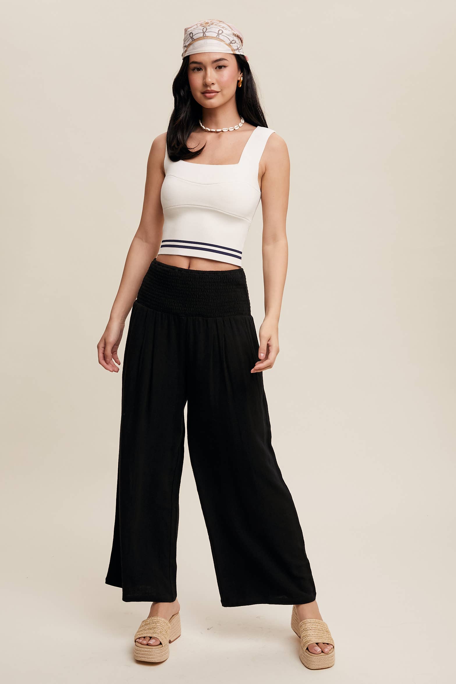 Listicle - Wholesale Pants - Women's - Smocked Waist Wide Leg Pants
Smocked Waist Wide Leg Pants
7