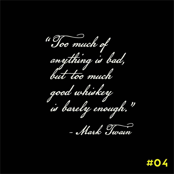 Rec Etch – wholesale Dekanter – berusade intentioner dekanter -Mark Twain (1 sidig)1