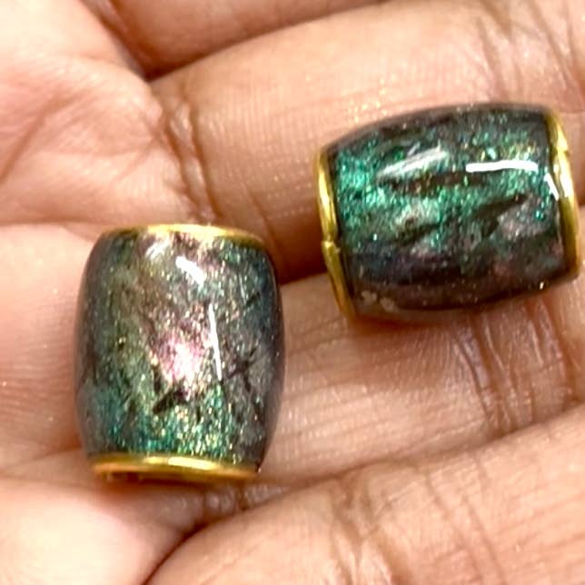 elevated loc jewelry - Wholesale Hair Accessories Set - Women's - Labradorite Style Beads for Locs, Braids-Set of 5