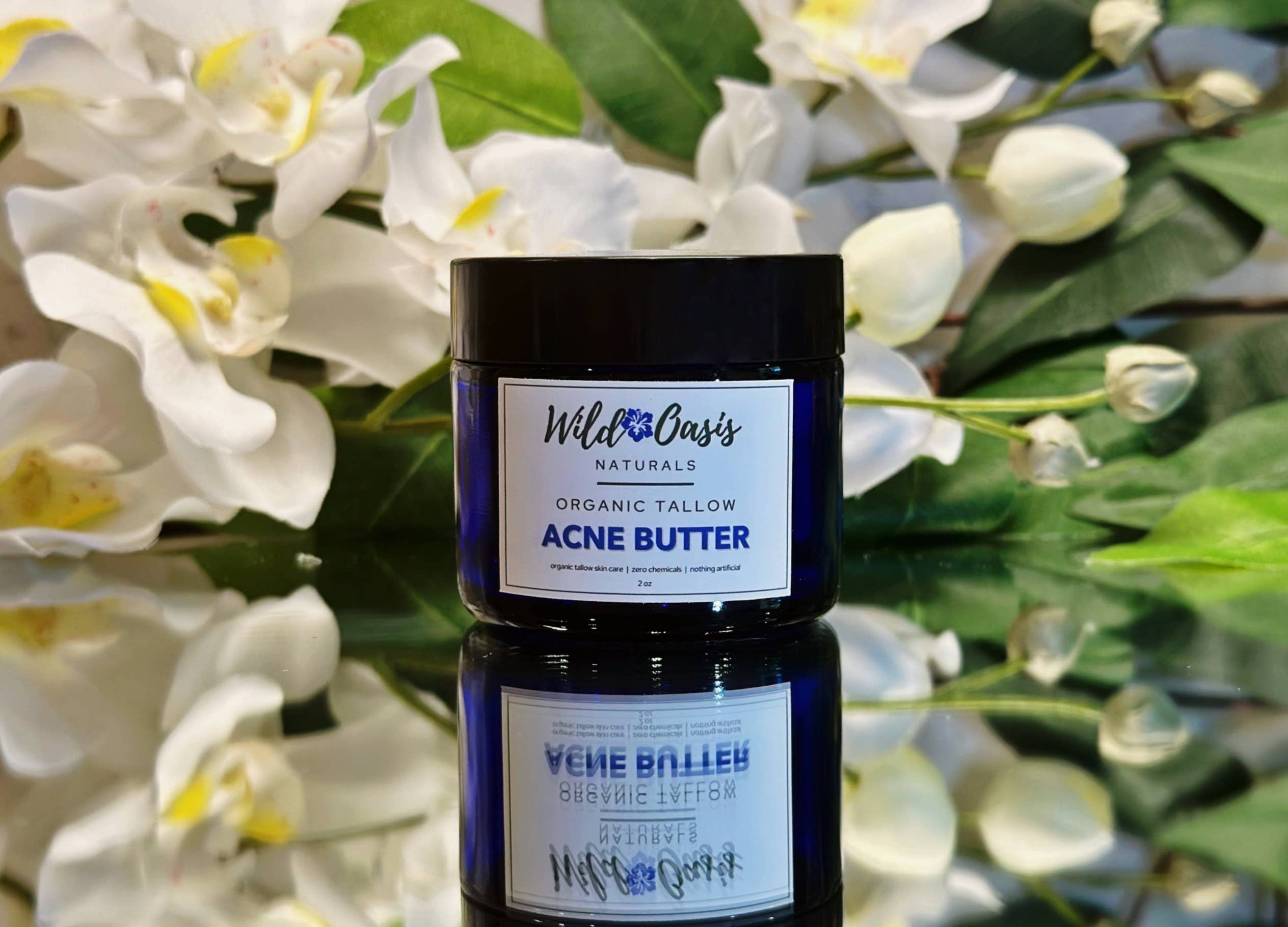 Wild Oasis Naturals - Wholesale Acne/Hydrocolloid Patch - Acne Butter - 2 oz - Organic Tallow Anti-Acne Cream5