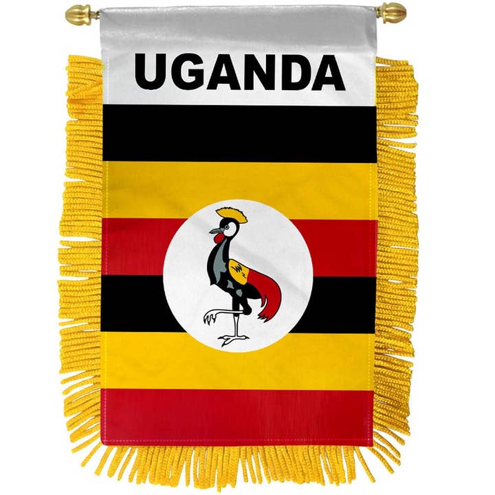 Flags Importer – Bandeira por atacado – Mini Banner de Uganda