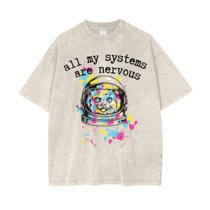 Camicia All My Systems Are nervous - Camicia oversize con animali per la vendita all'ingrosso da parte di Colorfulmamas