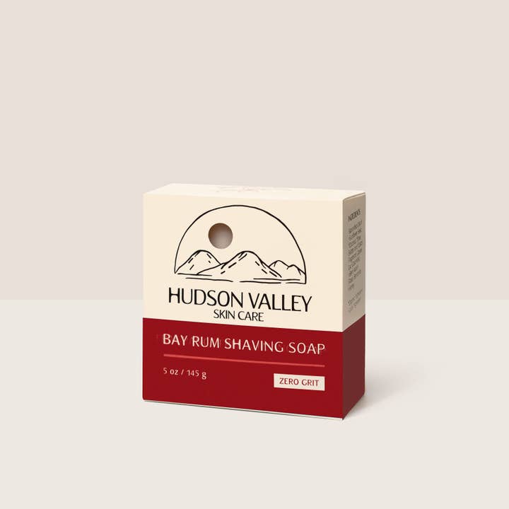 Hudson Valley Skin Care - Wholesale Shave Soap - Bay Rum Natural Shaving Bar Soap3