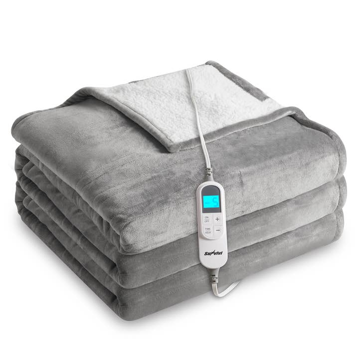Heynemo - Wholesale Bedding Blanket - Queen Size Heated Blanket, Dual Control Electric Throw5