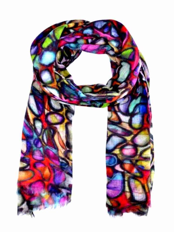 Geometric Modal Silk Designer Scarf for wholesale by Namaskar Australia