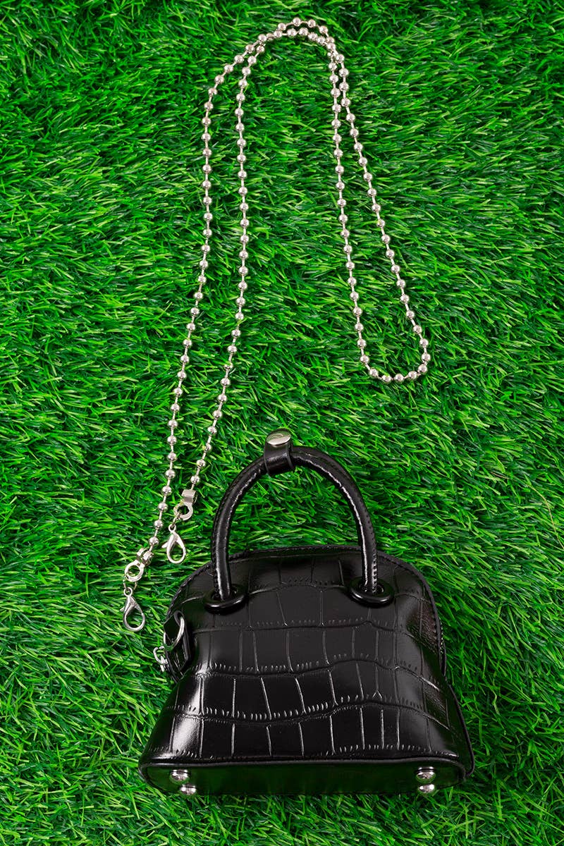 Kids Charm Online - Wholesale Crossbody Bag - Kids - Black printed Girls mini purse. BBG25153061 S1