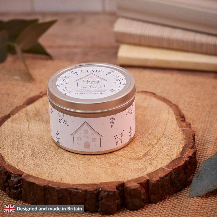 Langs - Wholesale Travel Candles - Soy Candle Happy New Home Vanilla & Orange Hand Poured0