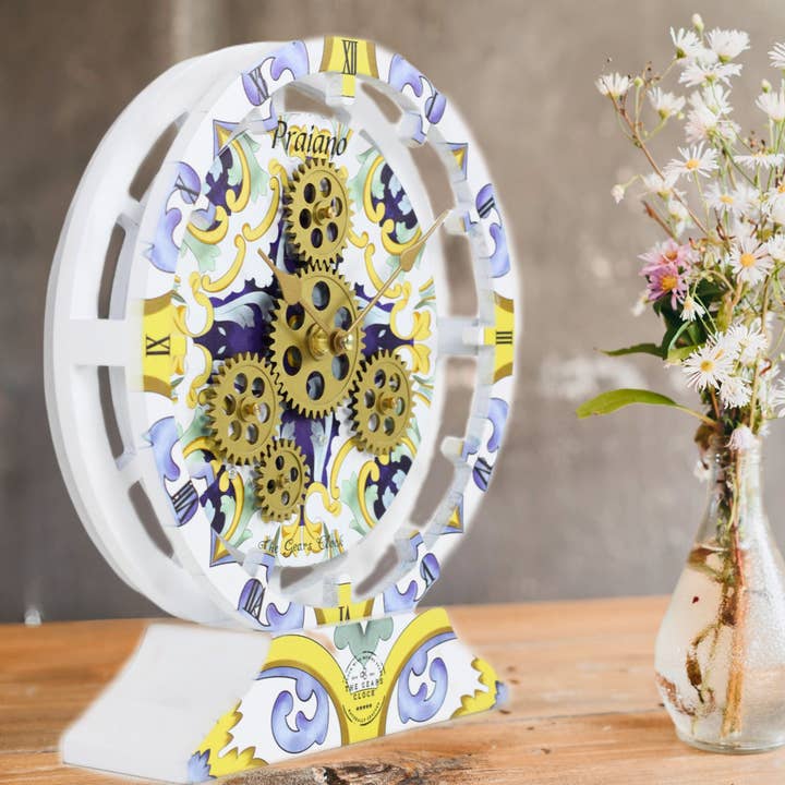 OROLOGIO DA TAVOLO DA PARETE ITALY LINE 10 POLLICI PRAIANO per la vendita all'ingrosso da parte di The Gears Clock