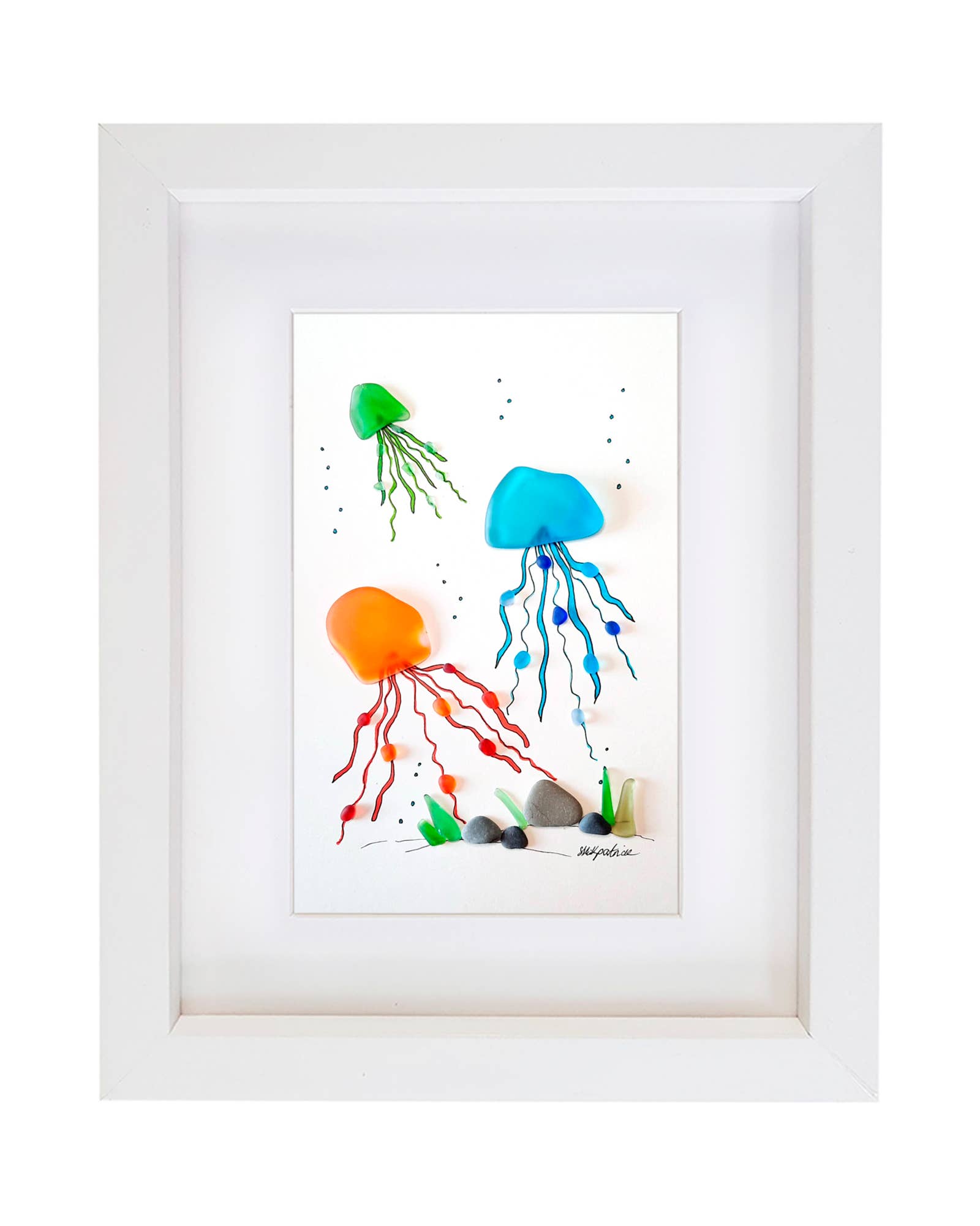 UrchinArtworks – wholesale Art print – Jellyfish Sea Glass Picture Wall Art Decor 6