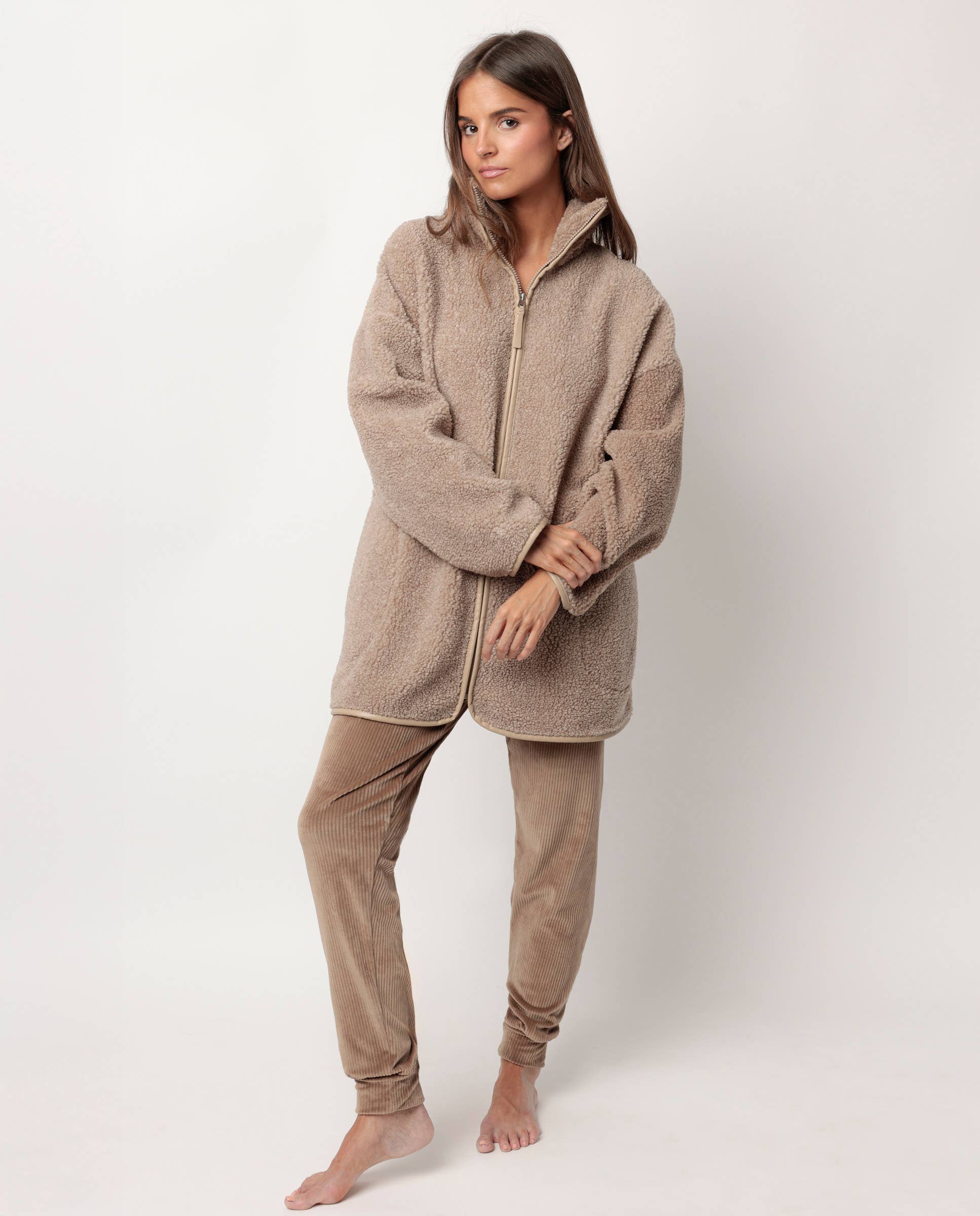 Chokolade Admas Classic Langærmet Varm Sherpa Relax Hom... for engroshandel på Faire0