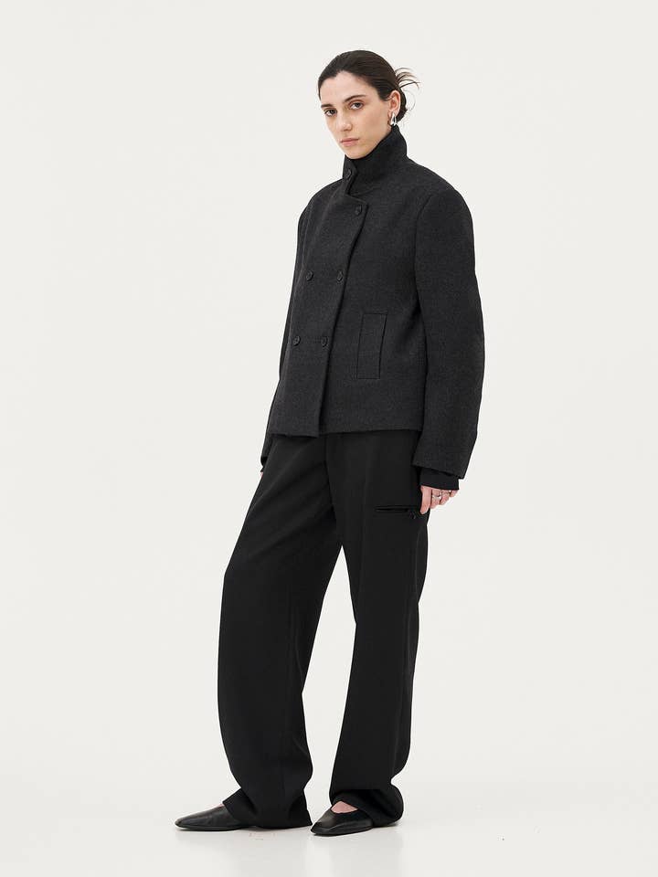 NOYOCO - Wholesale Jas - Dames - Velia Antraciet Jas2