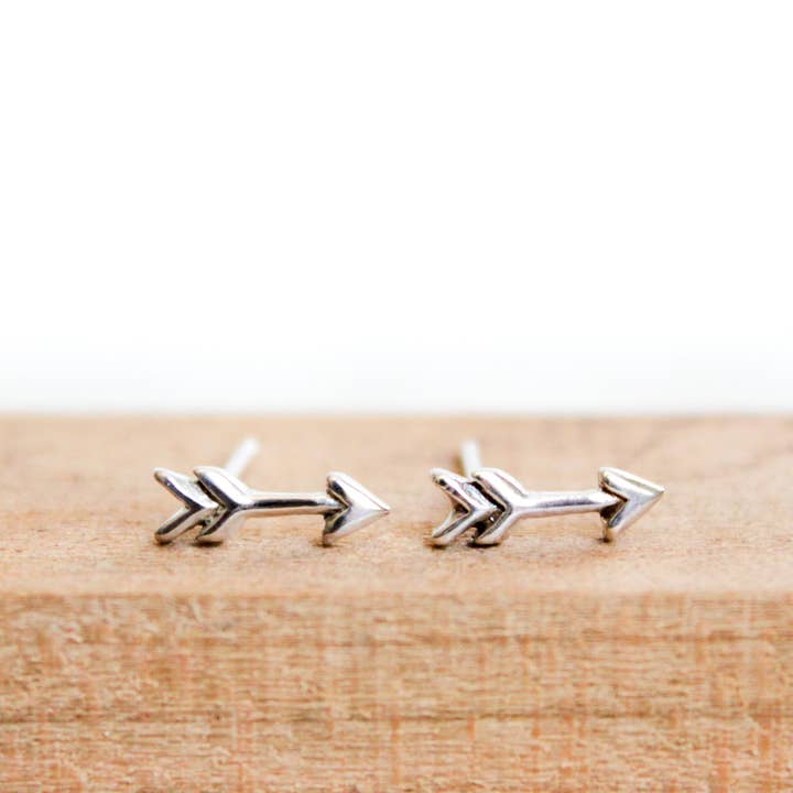 Sterling Silver Arrow Stud Earrings for wholesale by Tribomo