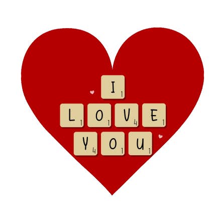 Magnets 'I love you scrabble print' for wholesale by ART WOW