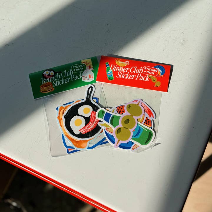 Mel Andrel - Wholesale Sticker - Dinner Club Sticker Pack