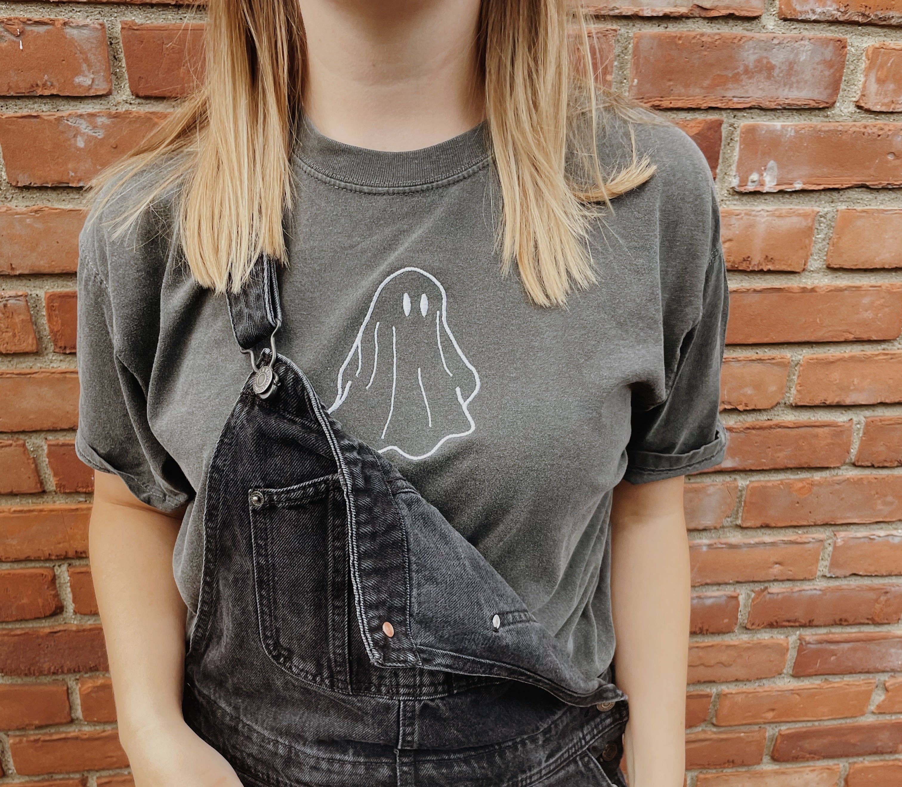 Molly Louise Shop – wholesale T-shirt – women's – Embroidered Ghost T-shirt2