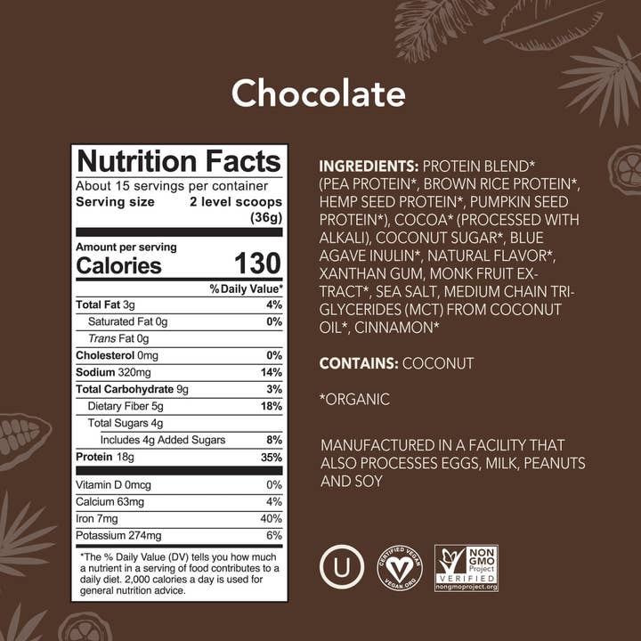 Aloha - Wholesale Protein/Superfood Powder - Chocolate Protein Powder