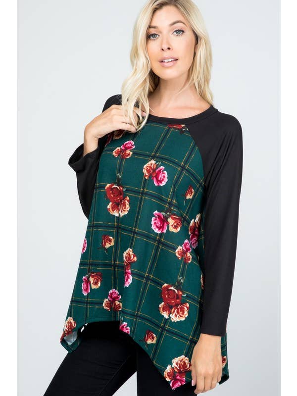 Rose Mellow Fashion - Venta al por mayor Túnica - Mujer - Jersey a cuadros Shark Bite Tunic12