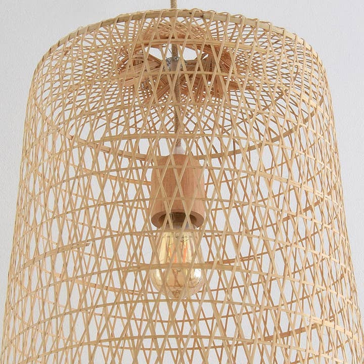 Lanna Passa - Vendita all'ingrosso Lampadario/lampada a sospensione - Cestino per trappola da pesca asiatica riutilizzato Bamboo Light5