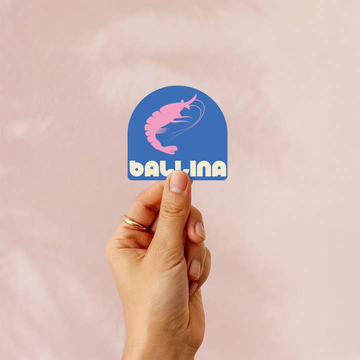Ballina Prawn Sticker for wholesale by Harley and J