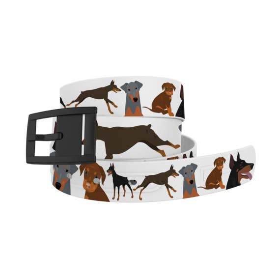 Ceinture Doberman avec boucle noire combo pour la vente par C4 Belts & Accessories