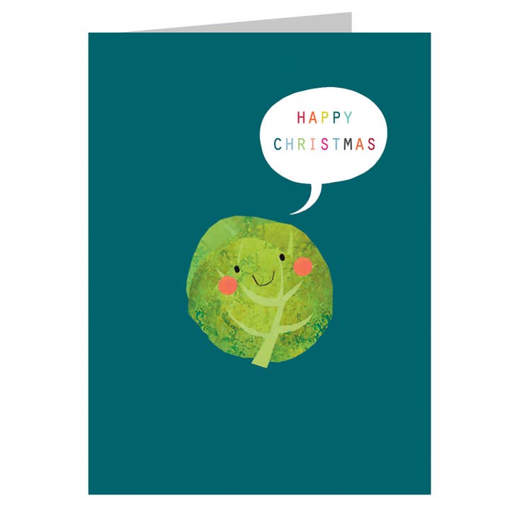 SM51 Mini Brussel Sprout Christmas Card for wholesale by Kali Stileman Publishing
