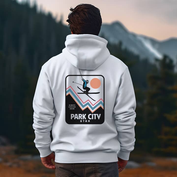 CUSTOMIZABLE SKIER HOODIE | SIZES S-2XL for wholesale by Loopty Loo Designs