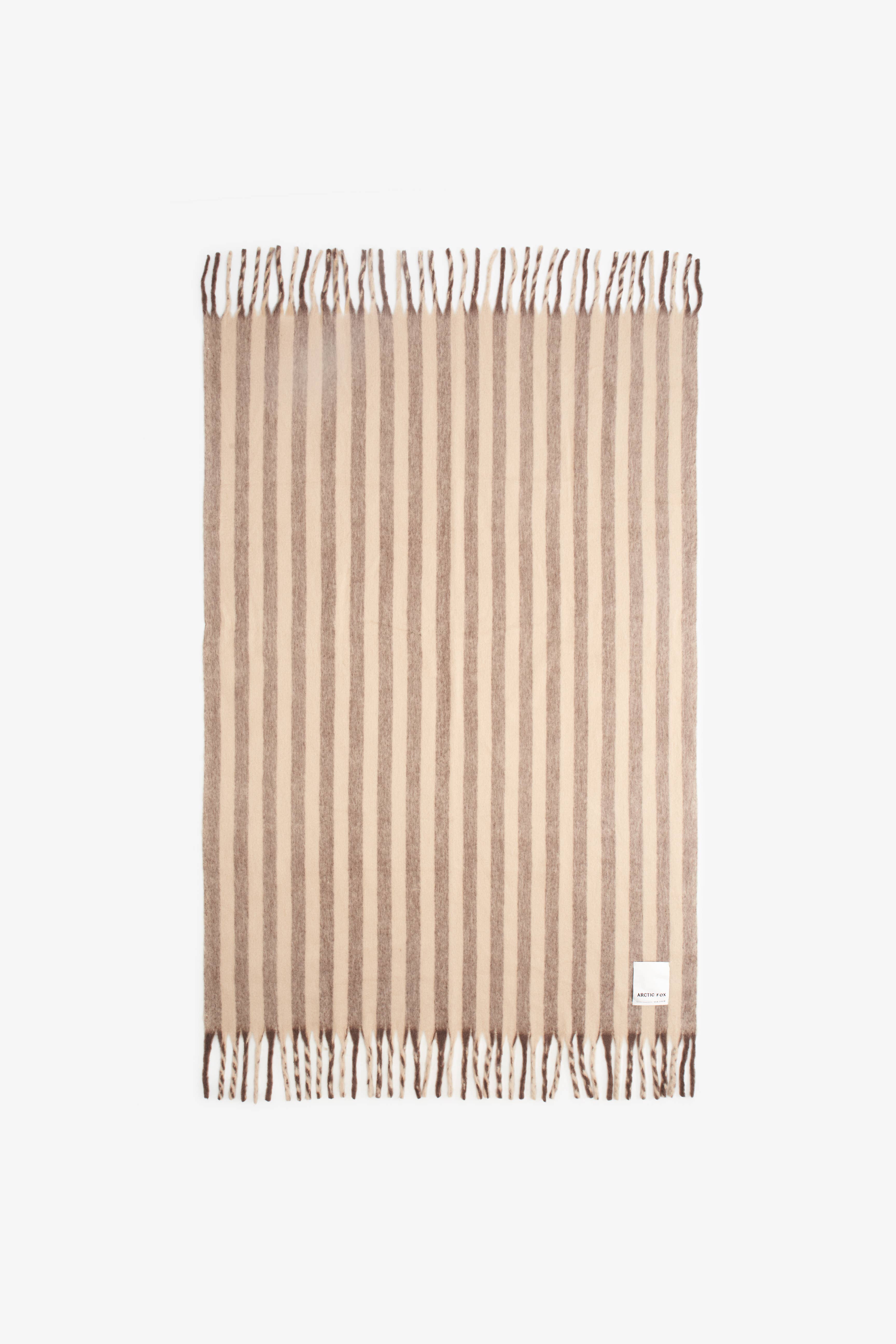 ARCTIC FOX & CO. – wholesale Throw blanket – The Wool Stripe Throw - Burnt Umber Stripe - AW251